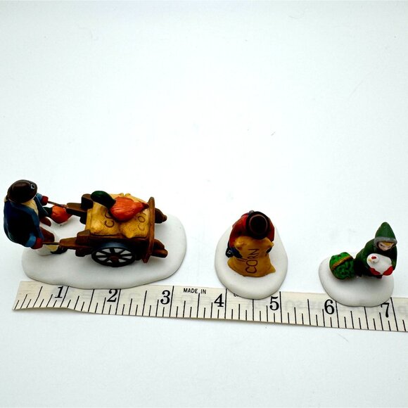 Dept 56 Heritage Village Harvest Seed Cart Set Of 3 Figurines 56456 Retired - Picture 6 of 16